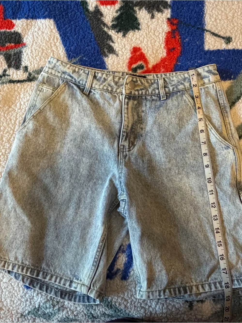 Wesc Light Blue Denim Cargo Shorts - Picture 3 of 5